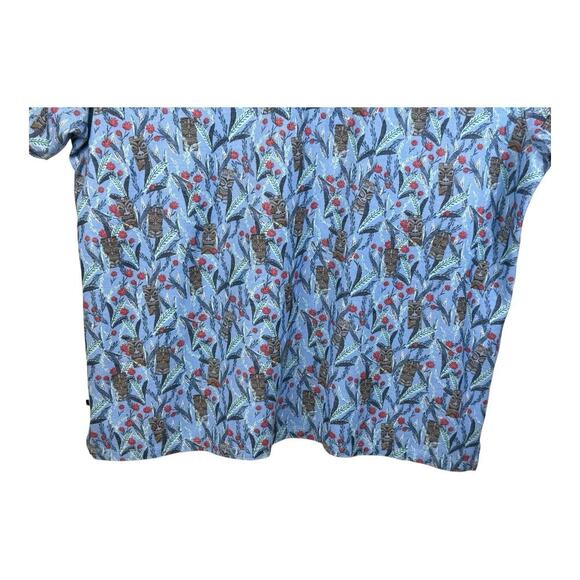 Tommy Bahama Men’s XXXL Nan Tiki Polo Shirt Short Sleeve Infinity Pool Blue Red - Picture 8 of 14